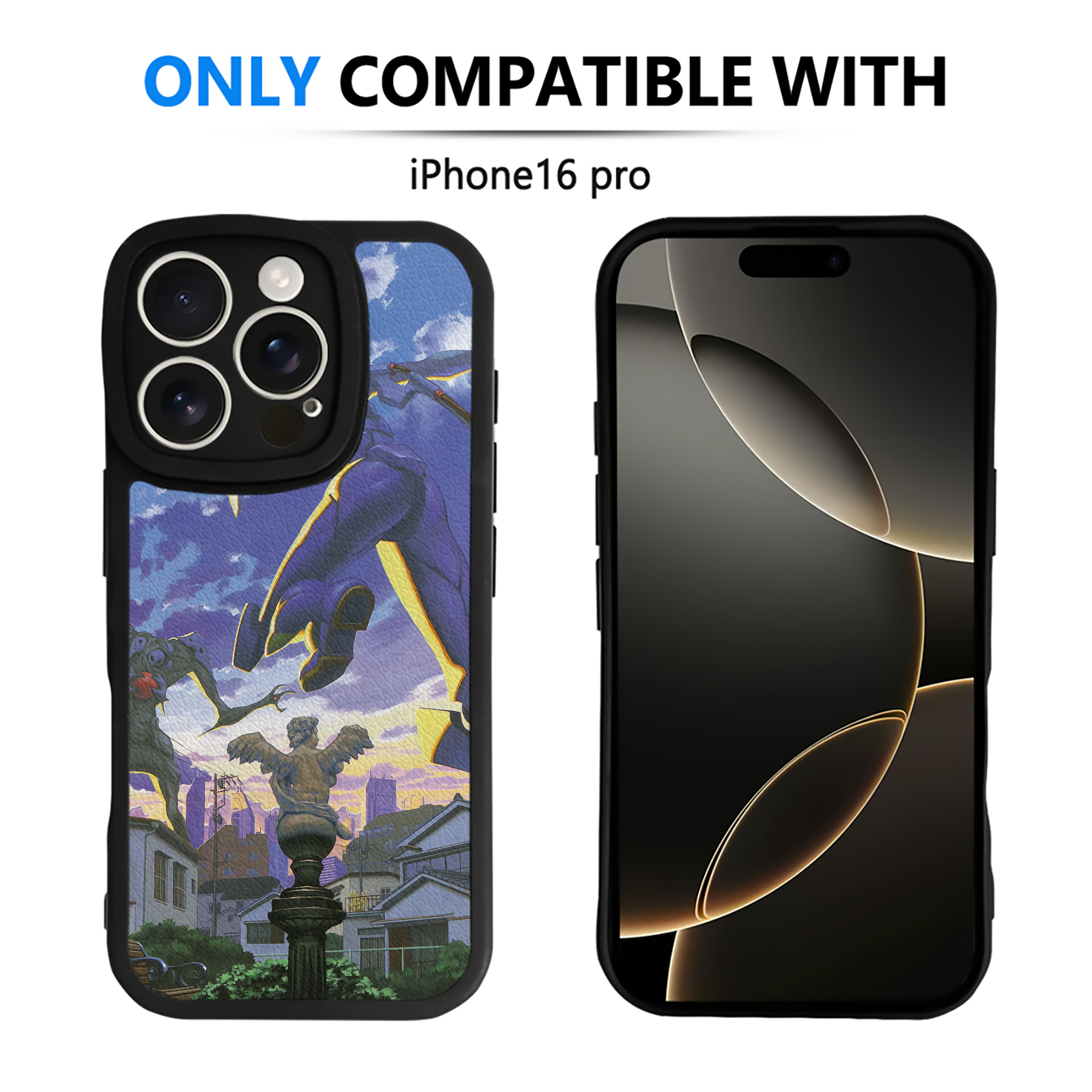 （画像用） EVA 新世紀エヴァンゲリオン 【iPhone 16シリーズ対応】シリコンスマホケース（レザー調） 材質：シリコン